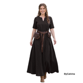 ELVAS — Black Cotton Canvas Viking Underdress