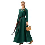FREYA Medieval Viking Underdress FOREST GREEN - 100% Cotton Canvas | Handmade LARP | S-10XL