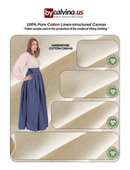ANIKA Cotton Canvas Blue Skirt : Medieval Viking Renaissance Women Skirt