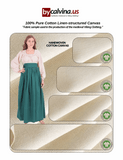 ANIKA Cotton F.Green Skirt : Medieval Viking Renaissance Women Skirt