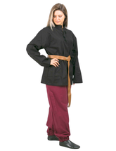 Chemise en toile de coton ARES Black - Medieval Viking Larp