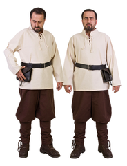 ARES Natur - Cotton Canvas Medieval Viking Larp Cotton Canvas Shirt