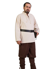 ARES Natur - Cotton Canvas Medieval Viking Larp Cotton Canvas Shirt
