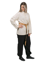 ARES Natur - Chemise médiévale en toile de coton pour GN Viking