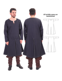 ODIN Natural - Mittelalterliche Wikinger-Tunika aus Baumwollcanvas für Herren