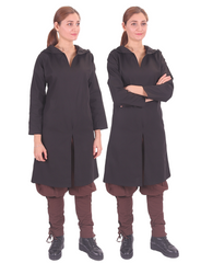 ATIYE Cotton Black - Women's Medieval Viking Tunic
