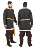 AWE D.Grey Wool Over Tunic - Medieval Viking Woolen Tunic