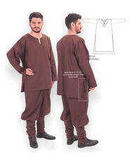 CARA Cotton Brown Tunic – Medieval & Viking Men’s Tunic
