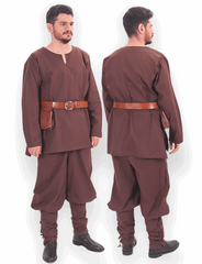 CARA Cotton Brown Tunic – Medieval & Viking Men’s Tunic