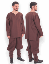 CARA Cotton Brown Tunic – Medieval & Viking Men’s Tunic