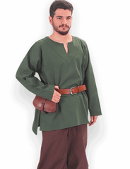 CARA Cotton Green Tunic – Medieval & Viking Men’s Tunic