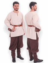 CARA Cotton Natur Tunic – Medieval & Viking Men’s Tunic