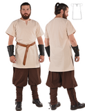 ODIN Natural - Mittelalterliche Wikinger-Tunika aus Baumwollcanvas für Herren
