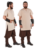 ODIN Natural - Mittelalterliche Wikinger-Tunika aus Baumwollcanvas für Herren