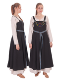 Canna Cotton Black - Cotton Medieval Viking Apron Dress