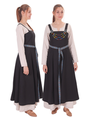 Canna Cotton Black - Cotton Medieval Viking Apron Dress