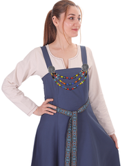 Canna Cotton Blue - Medieval Viking Apron Dress