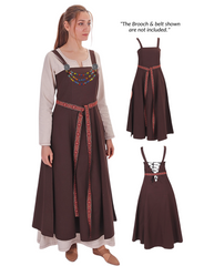 Canna Cotton Brown - Medieval Viking Apron Dress
