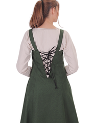 Canna Cotton Green -  Medieval Viking Apron Dress