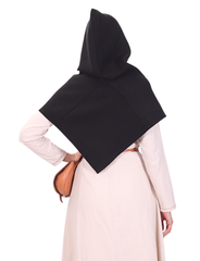 DIANA Wool Black – Medieval Viking Wool Hood (Gugel)