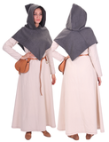 DIANA Wool Grey – Medieval Viking Wool Hood (Gugel)