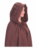 DINA Cotton Brown Hooded Cloak – Medieval Viking Timeless Elegance and Practicality