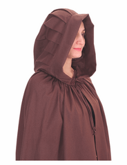 DINA Cotton Brown Hooded Cloak – Medieval Viking Timeless Elegance and Practicality