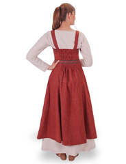 FIONA WOOL Blue - Medieval Viking Wool Apron Dress