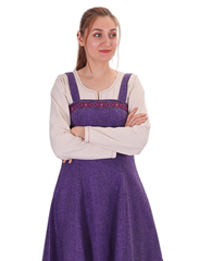 FIONA WOOL Lavender - Medieval Viking Wool Apron Dress