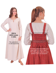 FIONA WOOL Lavender - Medieval Viking Wool Apron Dress