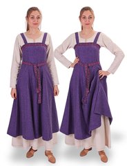 FIONA WOOL Lavender - Medieval Viking Wool Apron Dress