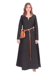 FREYA Cotton Black -  Medieval Viking Underdress