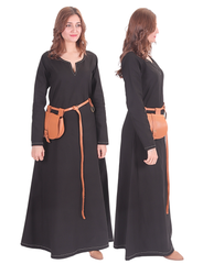 FREYA Cotton Black -  Medieval Viking Underdress