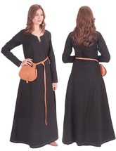 FREYA Baumwolle Schwarz - Mittelalterliches Wikinger-Unterkleid