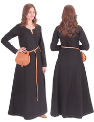 FREYA Cotton Black -  Medieval Viking Underdress