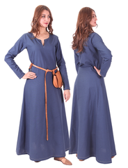 FREYA Cotton Blue - Medieval Viking Underdress
