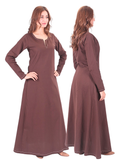FREYA Cotton Brown - Medieval Viking Underdress