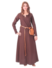 FREYA Cotton  Brown - Medieval Viking Underdress