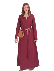 FREYA Cotton Burgundy - Medieval Viking Underdress
