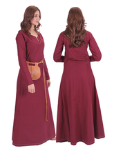 FREYA Baumwolle Burgund - Mittelalterliches Wikinger-Unterkleid
