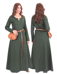 FREYA Cotton Green -  Medieval Viking Underdress
