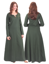 FREYA Baumwolle Grün - Mittelalterliches Wikinger-Unterkleid