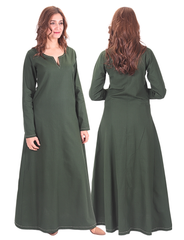 FREYA Cotton Green -  Medieval Viking Underdress