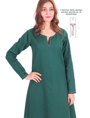 FREYA FCotton orest Green - Medieval Viking Underdress