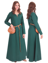 FREYA FCotton Orest Green - Mittelalterliches Wikinger-Unterkleid