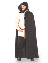 HERO Black - Men's Medieval Viking Hooded Cloak