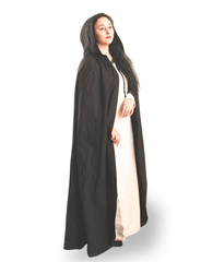 HERO Black - Cape à capuche médiévale viking pour femme