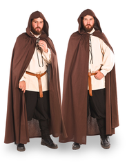 HERO Brown - Cape à capuche médiévale viking pour homme