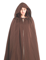 HERO Brown - Cape à capuche médiévale viking pour femme