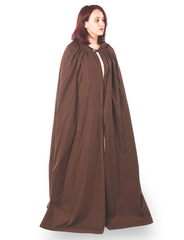 HERO Brown - Cape à capuche médiévale viking pour femme